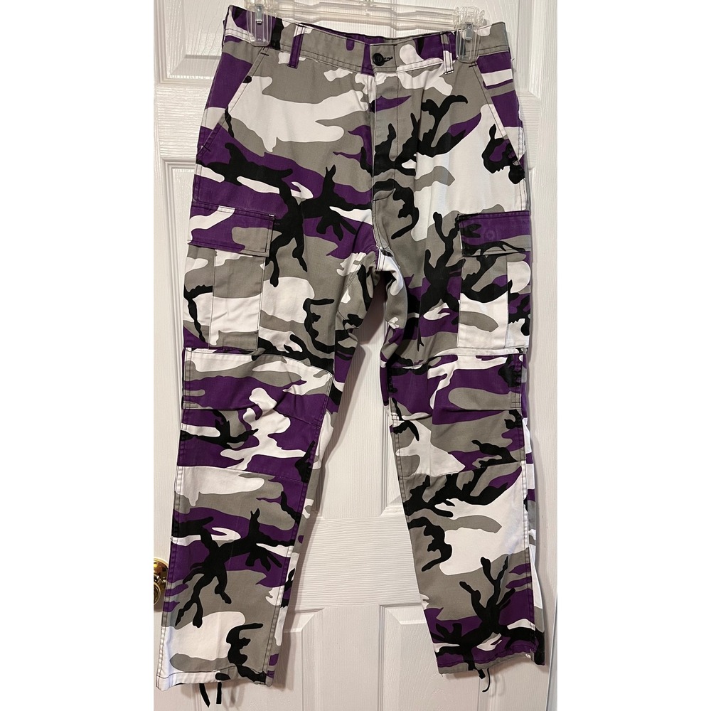 Rothco Ultra Force BDU Purple‎ Camo Cargo Pants Mens Medium Regular Tactical